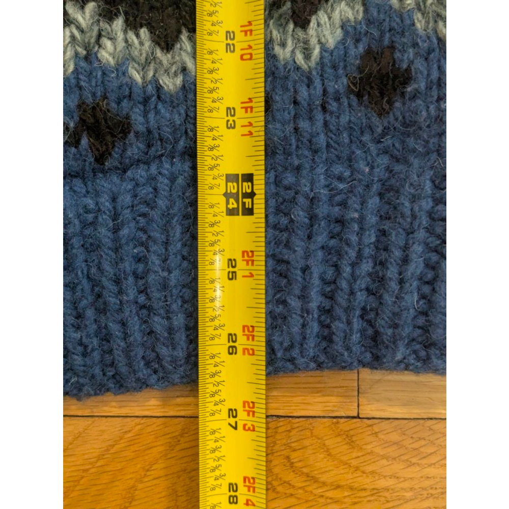 Handknits Vintage 100% Lambswool Fair Isle Button Cardigan Sweater Medium Large - Picture 12 of 12